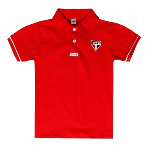 Camisa Do São Paulo Infantil Polo Oficial Menino