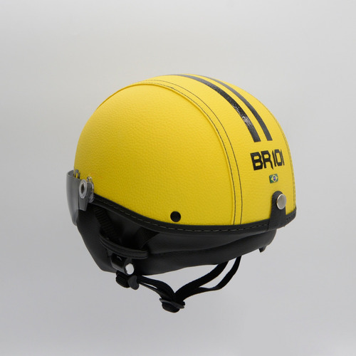 Capacete Coquinho Scooter Elétrica Bike Amarelo Viseira