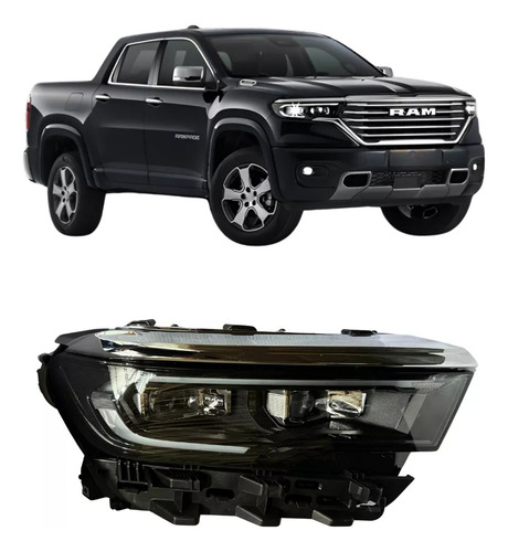 Farol Direito Cromado Ram Rampage 2023 2024 Novo Original