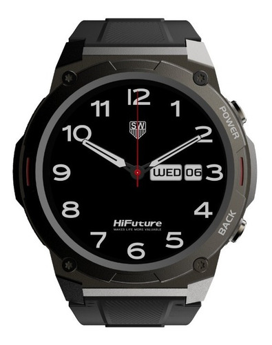 Imagen 1 de 8 de Smartwatch Futurego Mix 2, Pantalla Amoled 1.43, Ip68 Negro