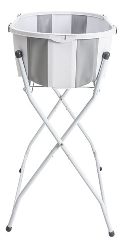 Banheira Dobrável Flap Plus Cinza Com Suporte - Kiddo