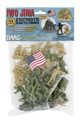 Bmc Ww2 Iwo Jima Plastic Army Hombres 32 Americanos Japonese