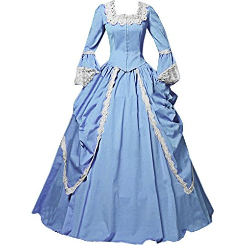 Vestido De Época Marie Antoinette Para Mujer