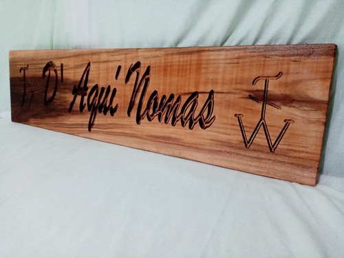 Oferta! Carteles En Madera Curupay 80cm X 30cm