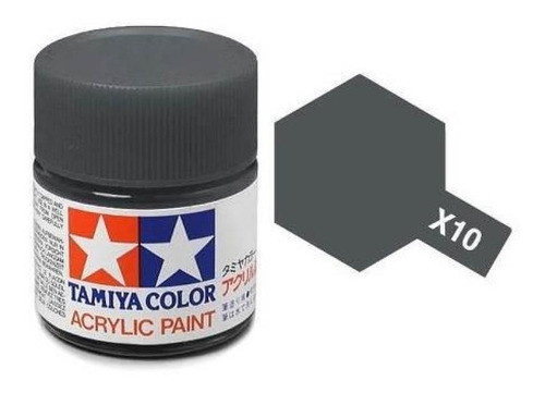 X10 Acrilico Gun Metal 10ml Tamiya 81510 Tam81510 Tamiya