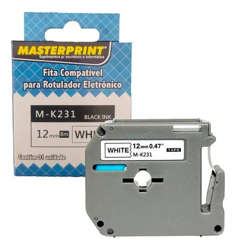 Fita Mk-231 Compativel Brother White - Masterprint Cor Branco