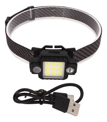 Linterna Frontal Recargable Led Usb Ultralight Cob Multifunc