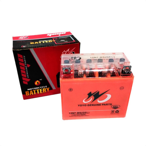 Bateria Moto 12n7-bs Gel Yoyo Tipo Yuasa
