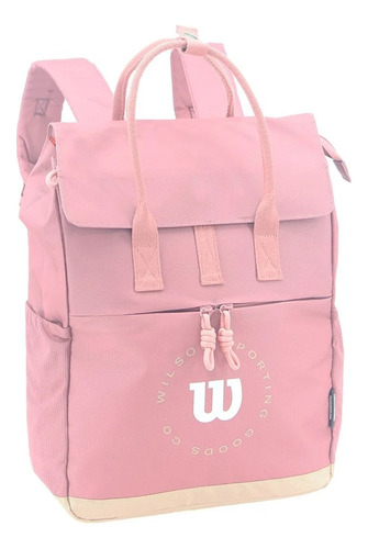 Mochila Bolso Cartera Dama Wilson Square Diseño Exclusivo Rosa Liso