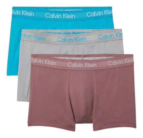 Boxer Trunk Calvin Klein De Algodón 3 Pack - Original