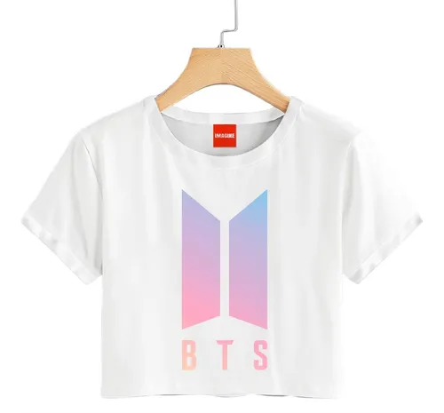 Playera Bts Ropa Bt21 Kpop Crop Top Mujer Niña Cosplay