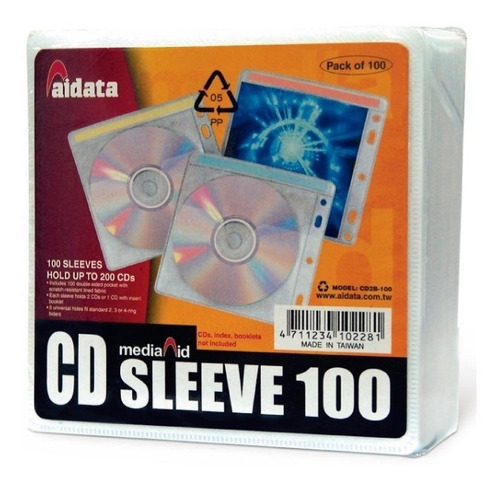 Folios X 100 Cd Dvd Carpetas Archivo Aidata Transparentes