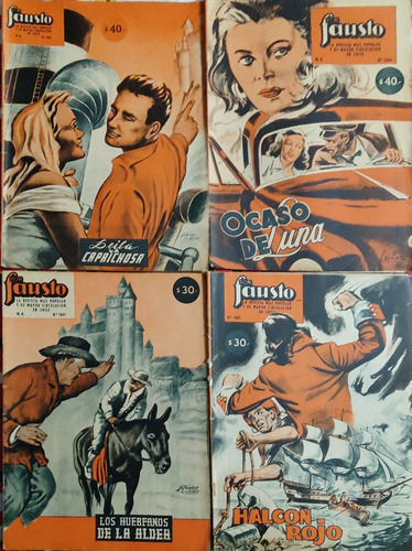 4 Revistas Fausto N°1641 A La 1644 Zig Zag 1955 (aa364(