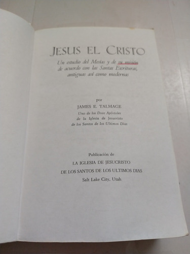 Jesús El Cristo James E Talmage (Usado)