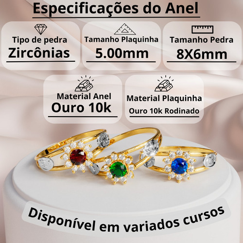 Anel De Formatura Com Plaquinha De Enfermagem Ouro Puro 10k