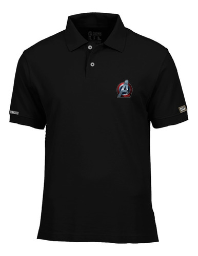 Camiseta Tipo Polo Capitán América Avengers Logo Hombre Php 