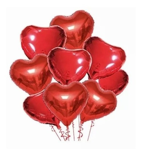 Kit 20 Globos Corazon Rojo 25cm San Valentin Amor Y Amistad