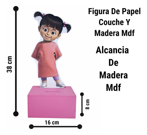 Alcancía Niña Boo Centro De Mesa Recuerdos Alcancia Rosa