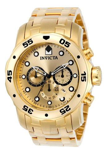 Reloj Invicta 0074  Pro Diver Para Hombre Color Dorado