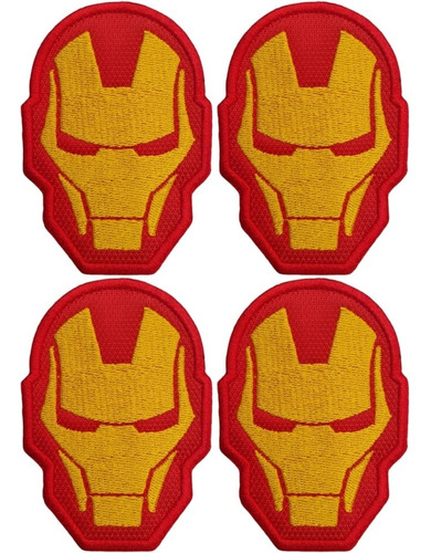 4 Parches Bordados De Iron Man Casco (ironman Para Coser)