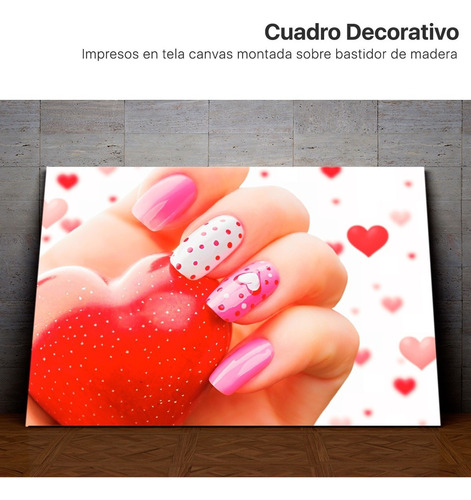 Cuadro Esteticas Uñas Belleza Mujer Salon Spa  60x90