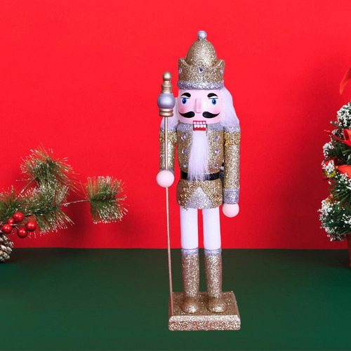 30cm Madera Cascanueces Rey Adornos Decoración De Navidad