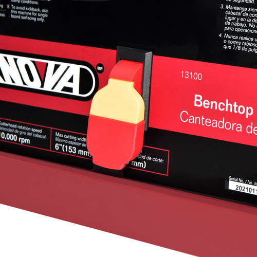 Cepilladora Canteadora Profesional de Banco De 6 Pulgadas Para Madera, Motor de 1100 W ,Mesa de 725 mm X 160 mm, 2 Cuchillas de acero , Velocidad: 1000 RPM Modelo KN CM-11MA KNOVA