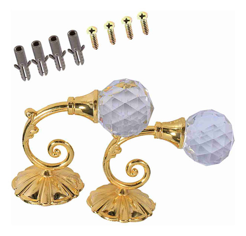Soporte Para Cortinas De Cristal, 2 Unidades, De Metal, Para