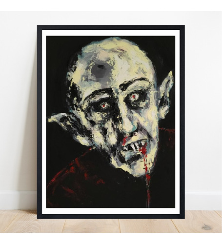 Cuadro Decorativo Vampiros Vampirismo Dracula Nosferatu Negro Negro