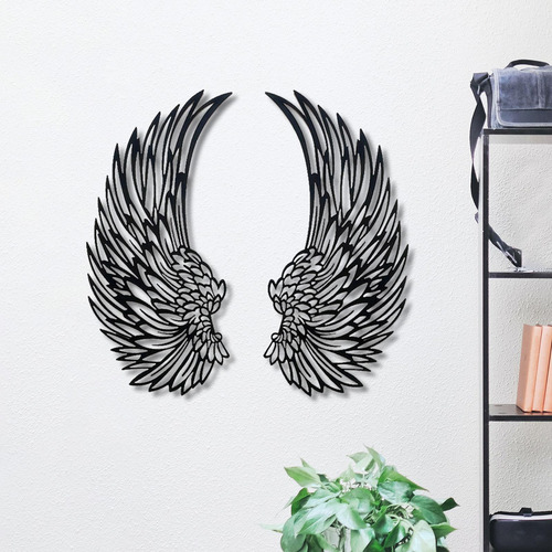Decoración De Pared De De Ángel, Con Luces 45x22cm