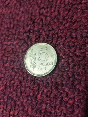 Moneda República Argentina - 5 Pesos - 1977