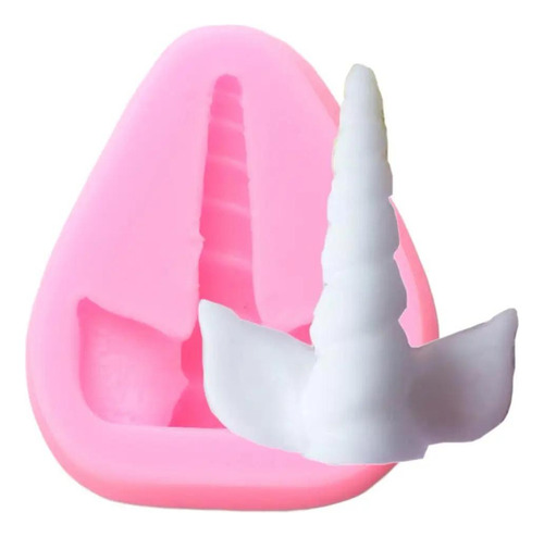 Molde De Silicón Repostería Cuerno De Unicornio