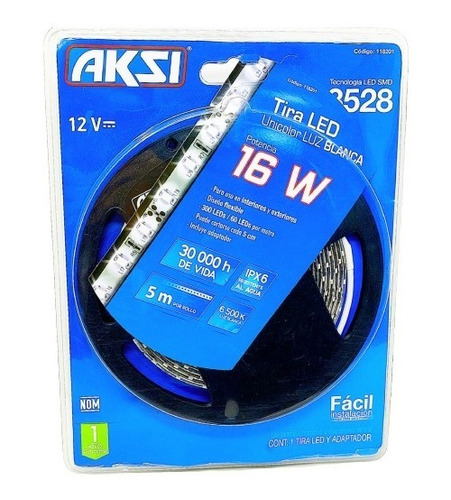 Tira Led Smd 3528 6500k 5m Ip65 Aksi