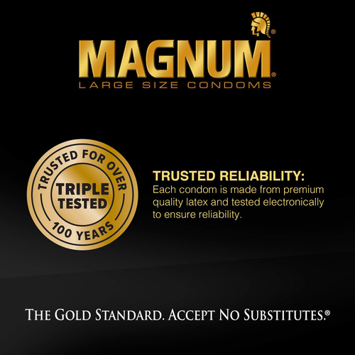 Preservativos Trojan Magnum Thin, Tamaño Grande, Lubricados,