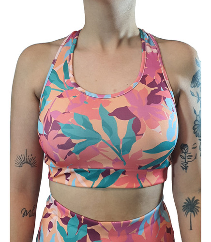 Top Roxy Lifestyle Mujer Kaileo Jungle Floreado Coral Blw