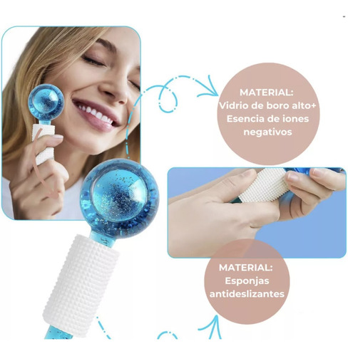Parches Para Ojeras Descongestivos + Masajeador Facial Ice Todo Tipo De Piel
