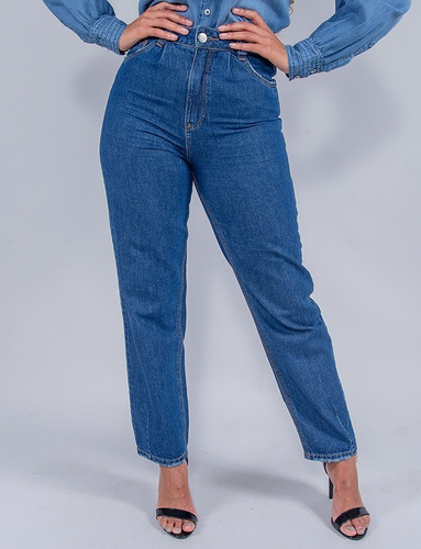 Imagem 2 de 4 de Calça Jeans Mom Feminina Revanche Cristina