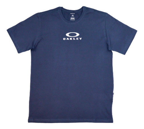 Camisa Masculina Oakley Casual New Bark Tee Azul Marinho