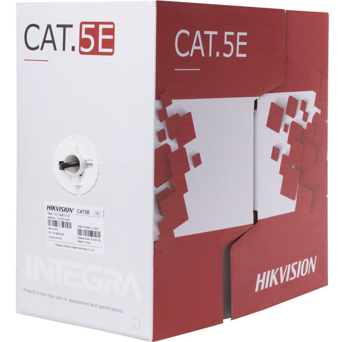 Cable Utp 305m Cat5e Exterior 100% Cobre Poe Red Hikvision