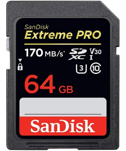 Imagen 1 de 6 de Tarjeta Sd 64gb Sandisk Extreme Pro Graba 4k Full Hd 