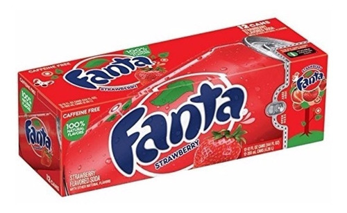 Kit 12 Refrigerante Fanta Strawberry - Sabor Morango 355ml