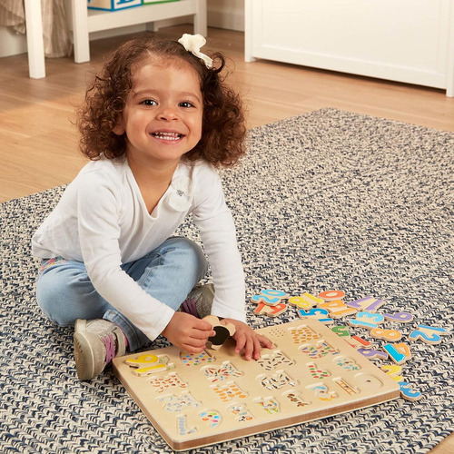Melissa Doug Numbers Round Puzzle - Rompecabezas De Madera C