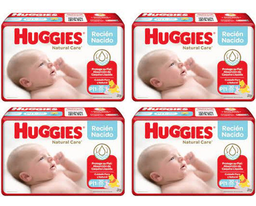 Huggies Natural Care Talla P 4 Paquetes