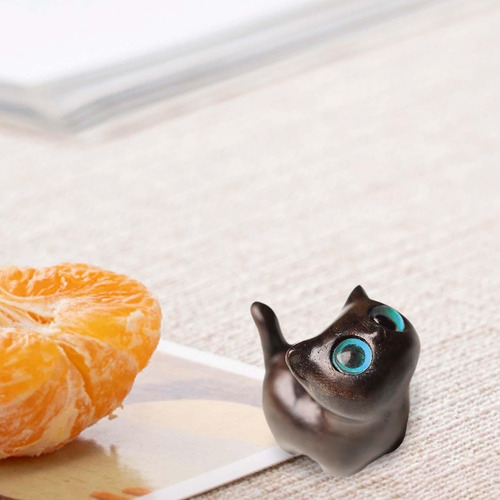 Estatuilla De Madera, Estatua De Gato, Regalo De Estilo C