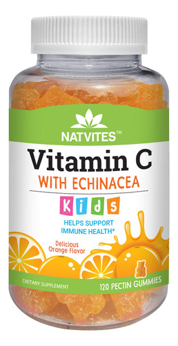 Natvites Vitamina C Con Echinacea Pectina Gummies Para Nios