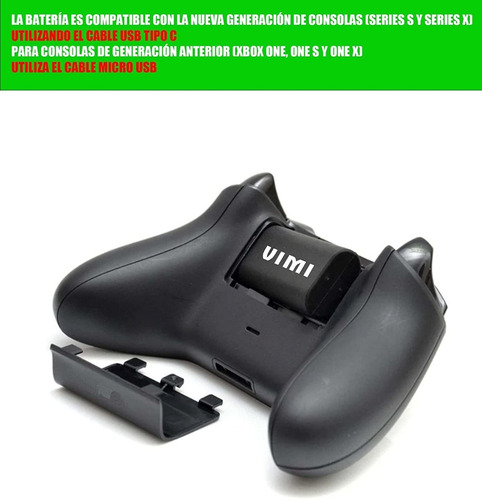 Kit Carga Y Juega Xbox One Con Cable V8 Y Tipo C