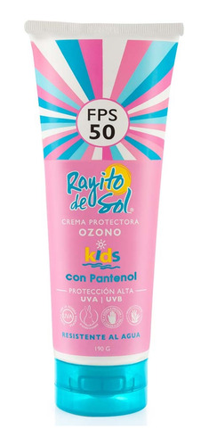 Crema Protectora Ozono Kids Fps50 Rayito De Sol 190grs