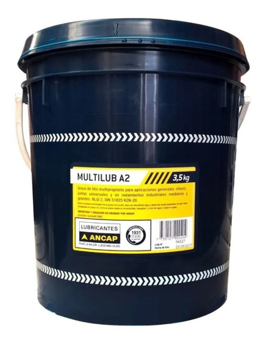 Grasa Multipropósito Ancap Multilub A2 3,5 Kg De Litio 