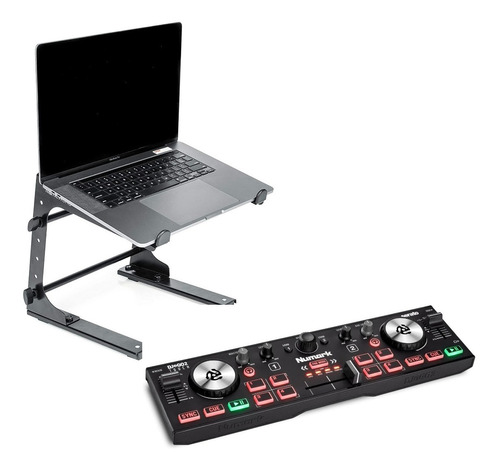 Controlador Dj Numark Dj2go2 + Base Para Laptop Pyle 