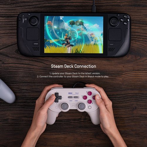 Controlador Con Cable 8bitdo Pro 2 Para Switch, Windows Y Má
